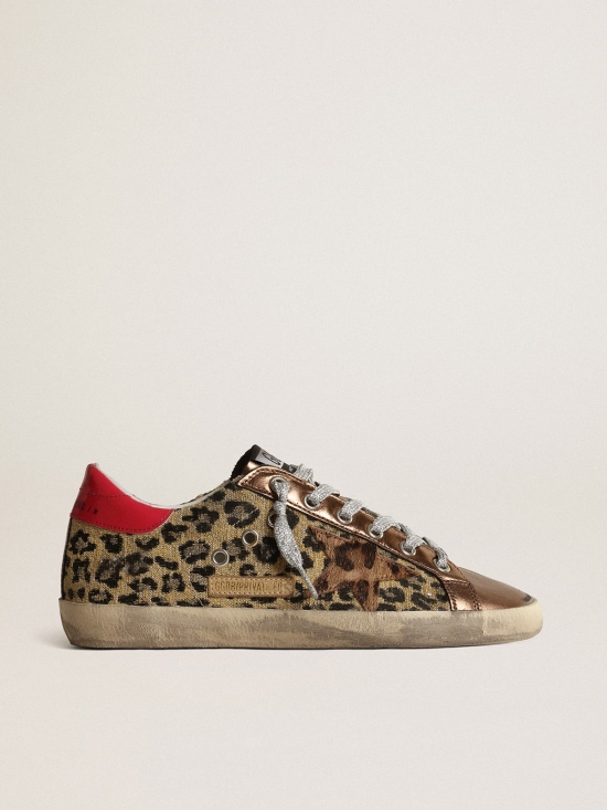 Animal-print Super-Star LTD with leopard-print pony skin star