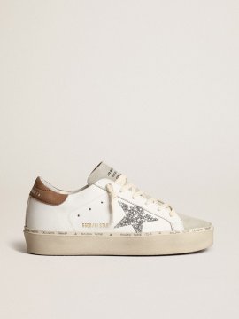 Hi Star with silver glitter star and dove-gray nubuck heel tab