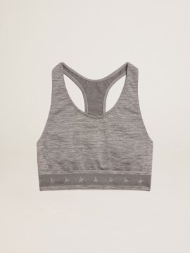 Gray melange athletic top