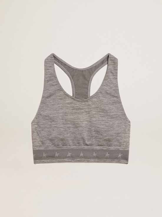 Gray melange athletic top